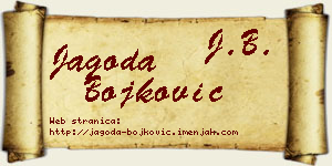 Jagoda Bojković vizit kartica